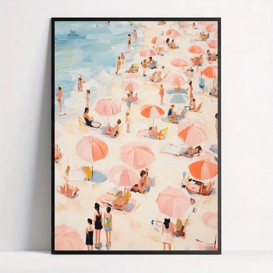 Tableau - OceanVibe™ - Parasols Roses - Maison agréable