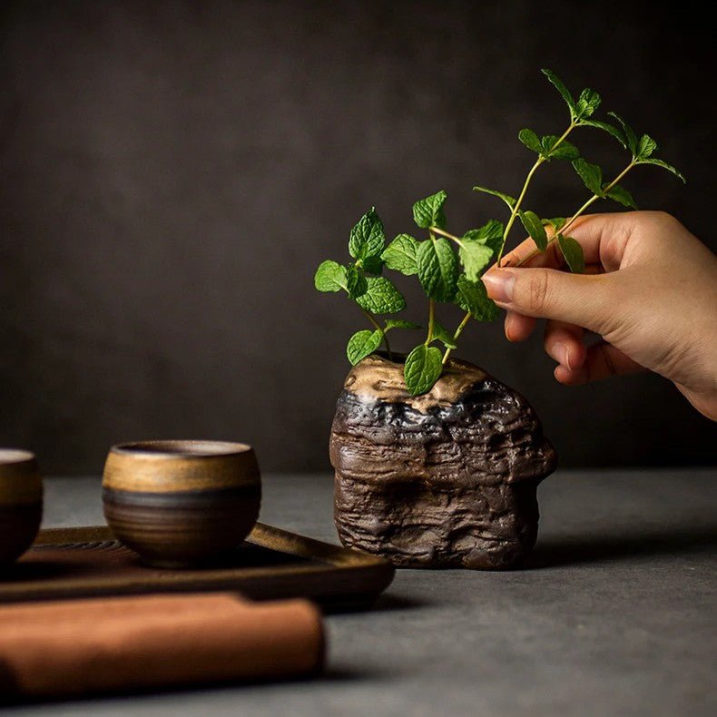 Vase en Céramique - NeoAntiqueVase™ - Rocher - Maison agréable