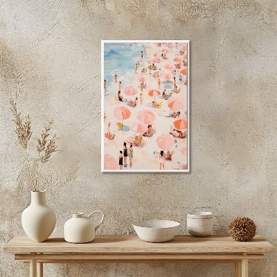 Tableau - OceanVibe™ - Parasols Roses - Maison agréable