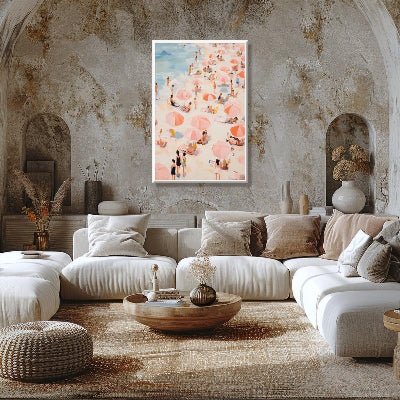 Tableau - OceanVibe™ - Parasols Roses - Maison agréable