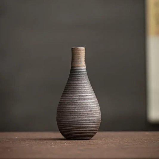 Vase en Céramique - NeoAntiqueVase™ - Bouteille Strié - Maison agréable