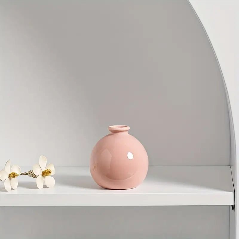 Vase en Céramique - ZenHydroVase™ - Rose - Maison agréable