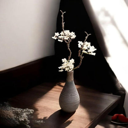 Vase en Céramique - NeoAntiqueVase™ - Bouteille Strié - Maison agréable